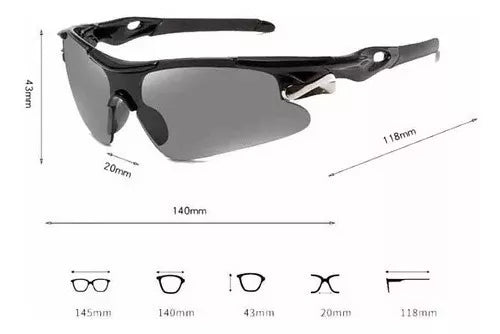 Óculos Esportivo Bike Ciclismo Mtb Speed Proteção Uv Praia Cor da lente Fumê