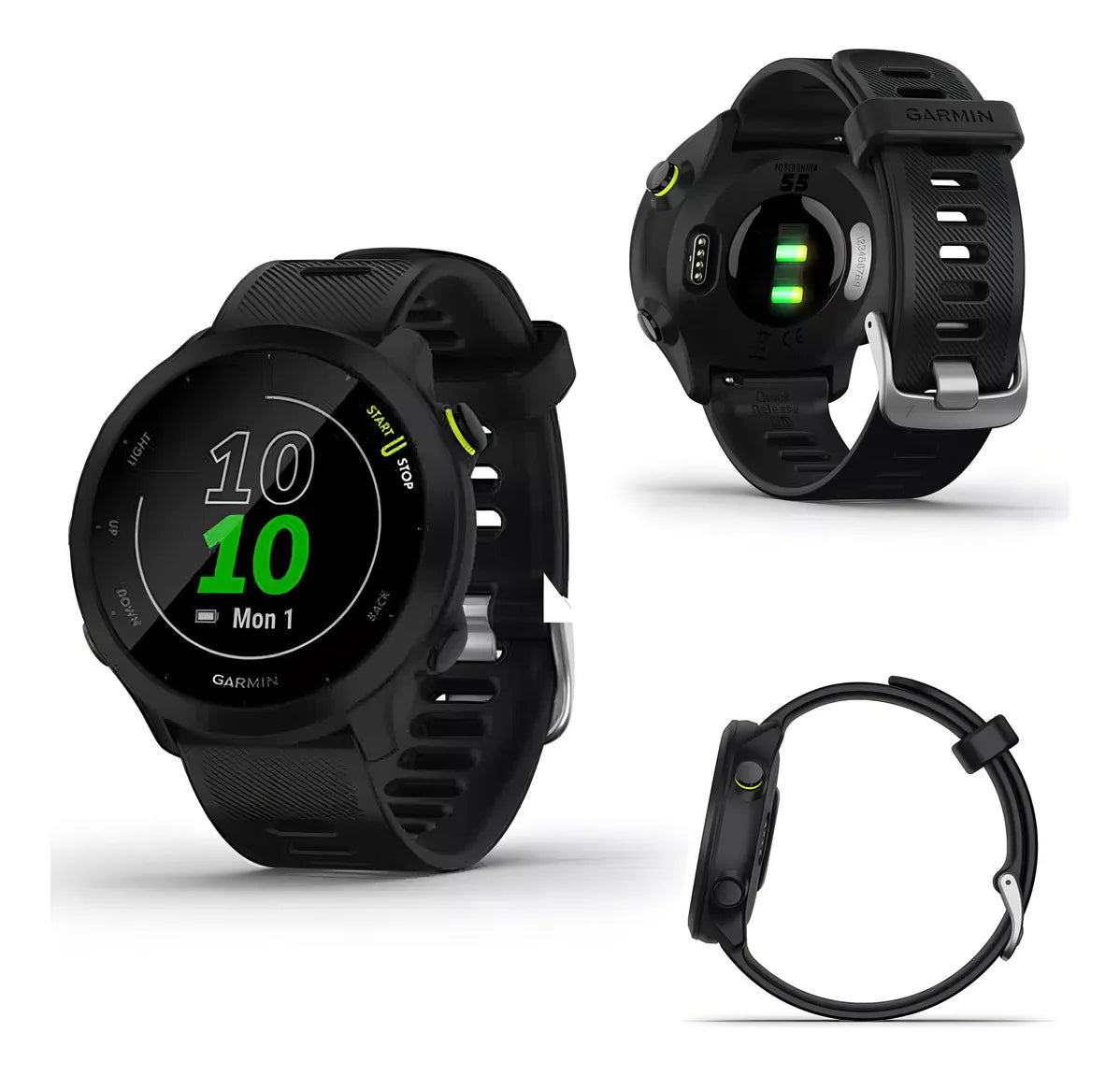 Relógio Garmin Forerunner 55 Preto, pulseira Black