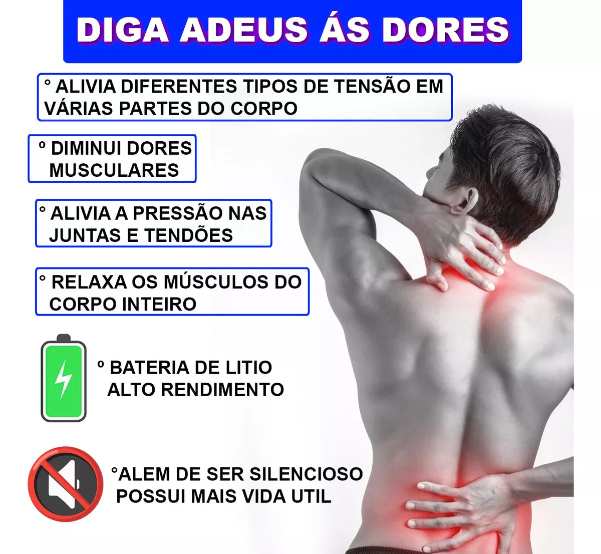 Massageador Muscular Pistola Massageadora Miofascial Corporal Fisioterapia Profissional