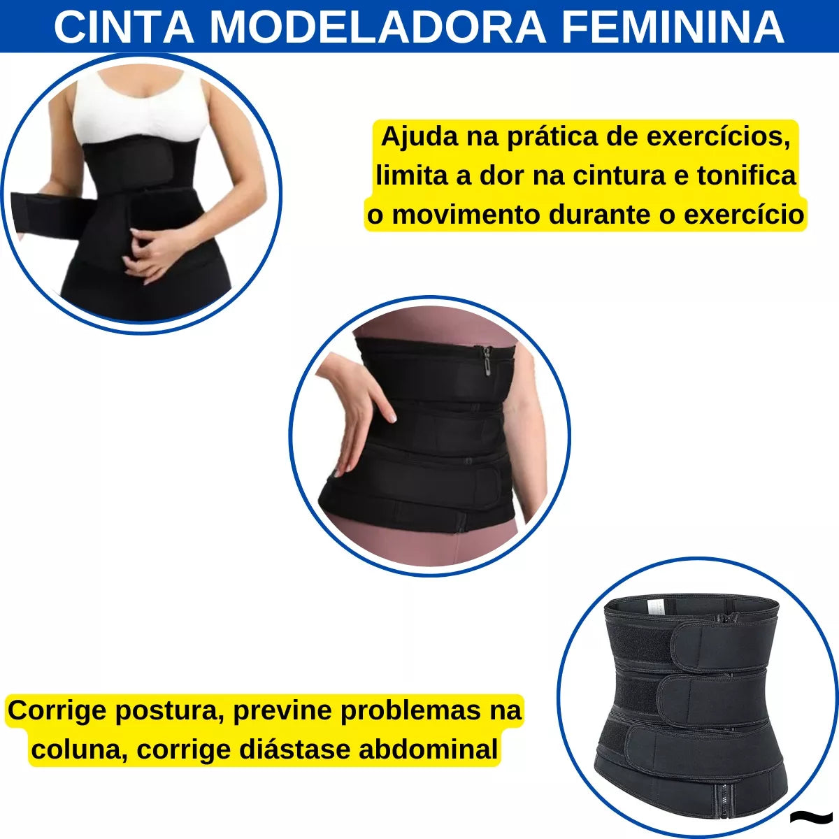 Cinta Ajustavel Compreensão P/ Coluna Cintura Lombar Treinos