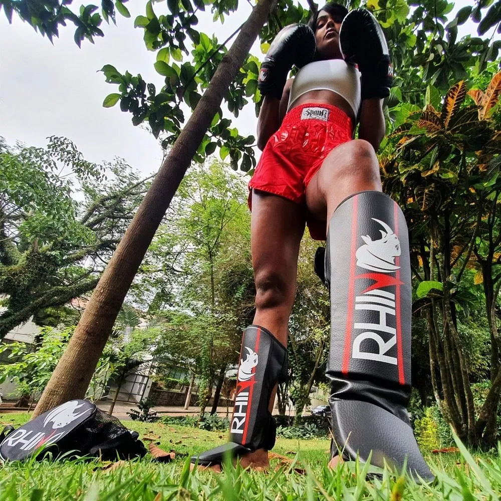 Caneleira Protetor De Canela Muaythai Kickboxing - Rhino
