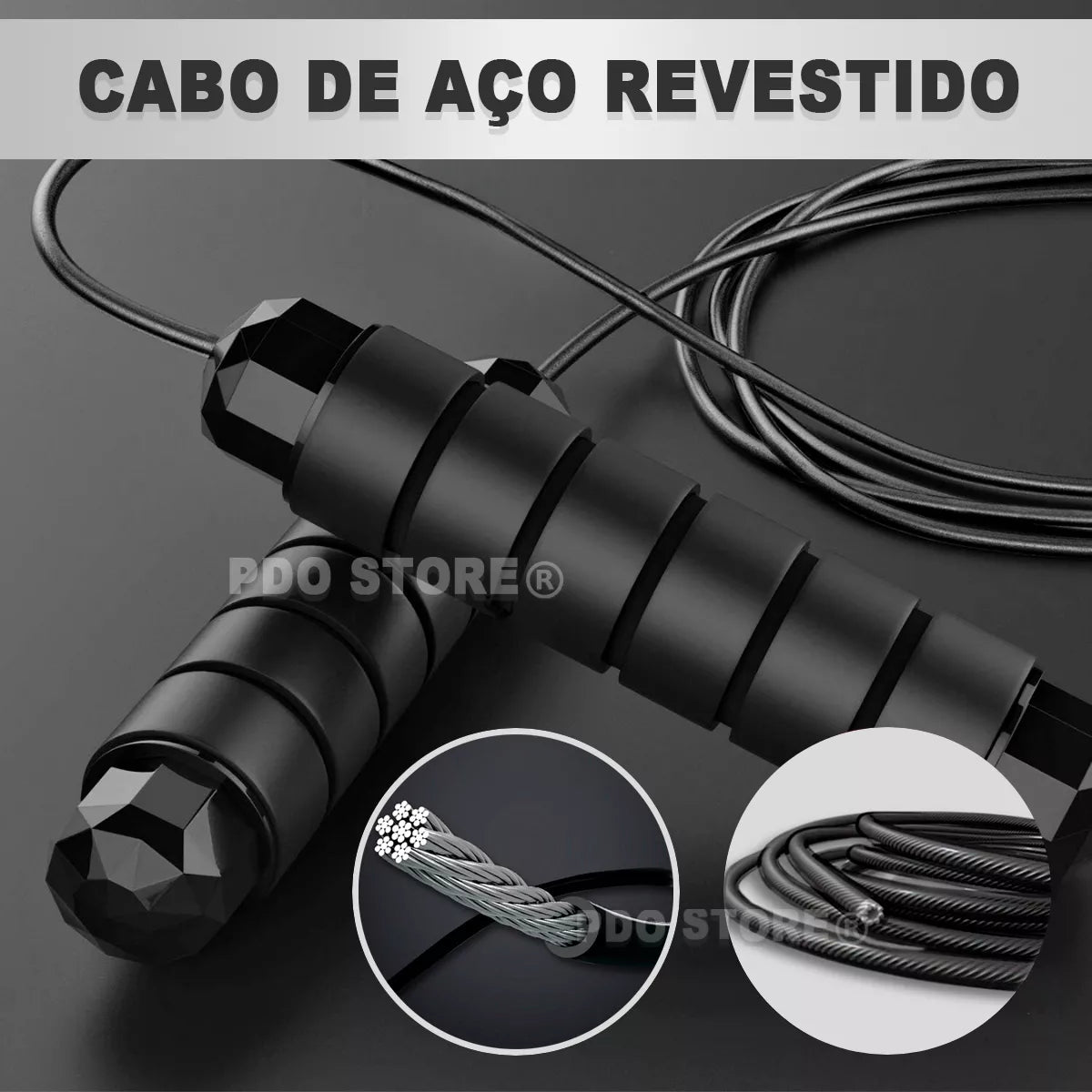 Corda De Pular Cross Speed Rope Rolamento Profissional Fit PDO Store