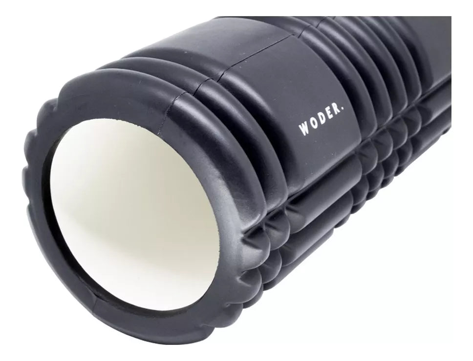 Rolo Massagem Foam Roller Liberação Miofascial Ativação Cor Preto