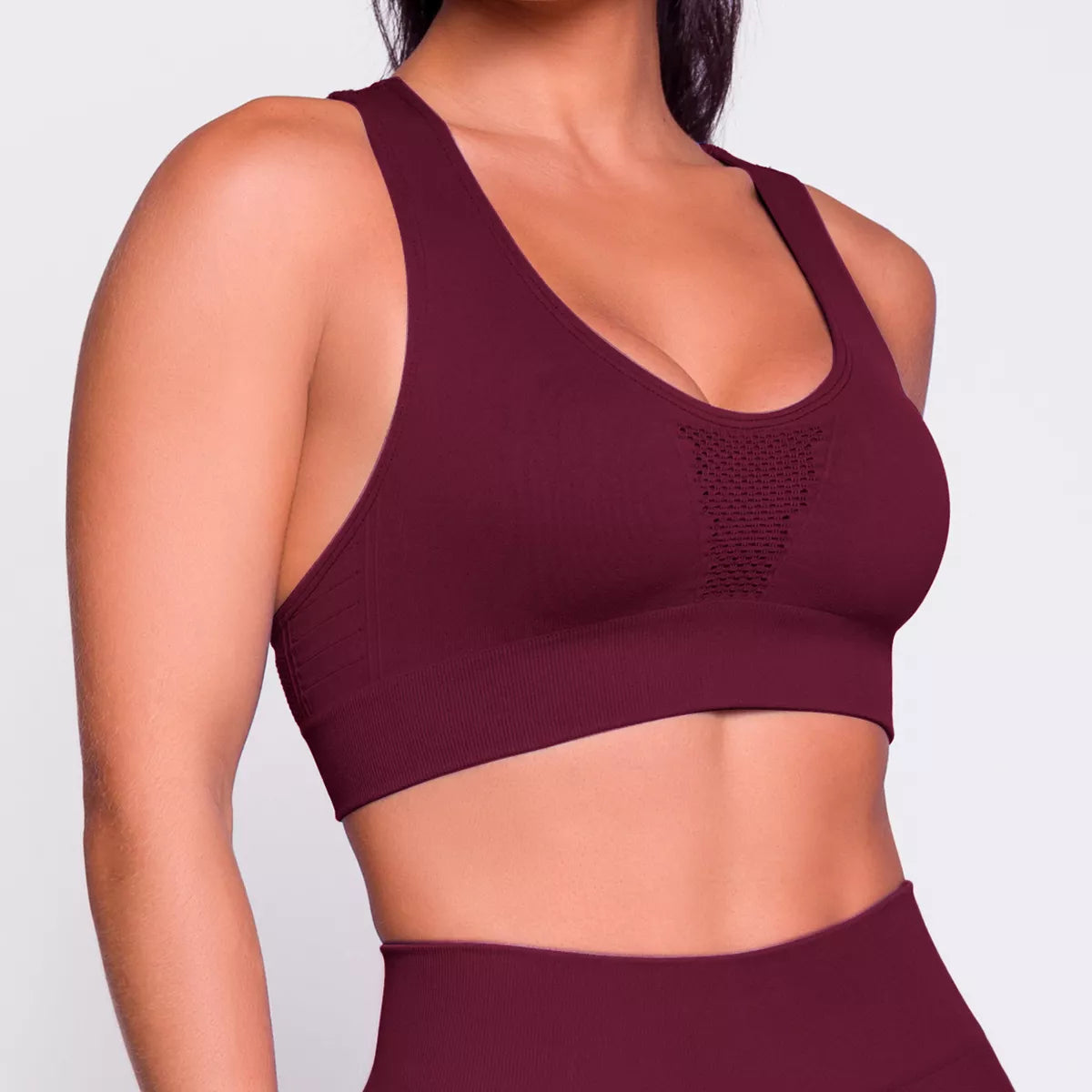 Top Sem Costura Feminino Fitness Academia Selene