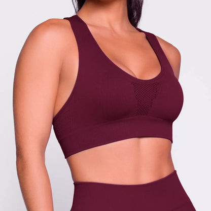 Top Sem Costura Feminino Fitness Academia Selene