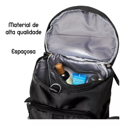 Bolsa Feminina Academia Ginastica Viagem Impermeável Grande Cor Azul Desenho do tecido Liso