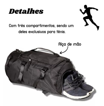 Bolsa Feminina Academia Ginastica Viagem Impermeável Grande Cor Azul Desenho do tecido Liso