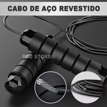 Corda De Pular Cross Speed Rope Rolamento Profissional Fit PDO Store