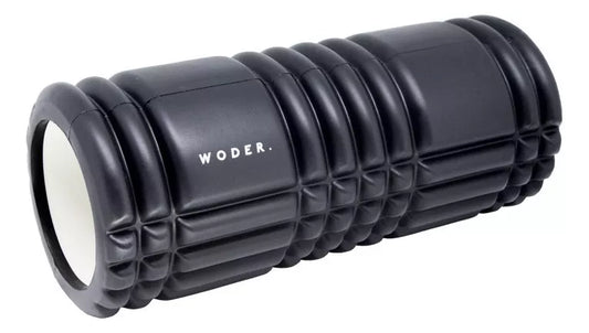 Rolo Massagem Foam Roller Liberação Miofascial Ativação Cor Preto